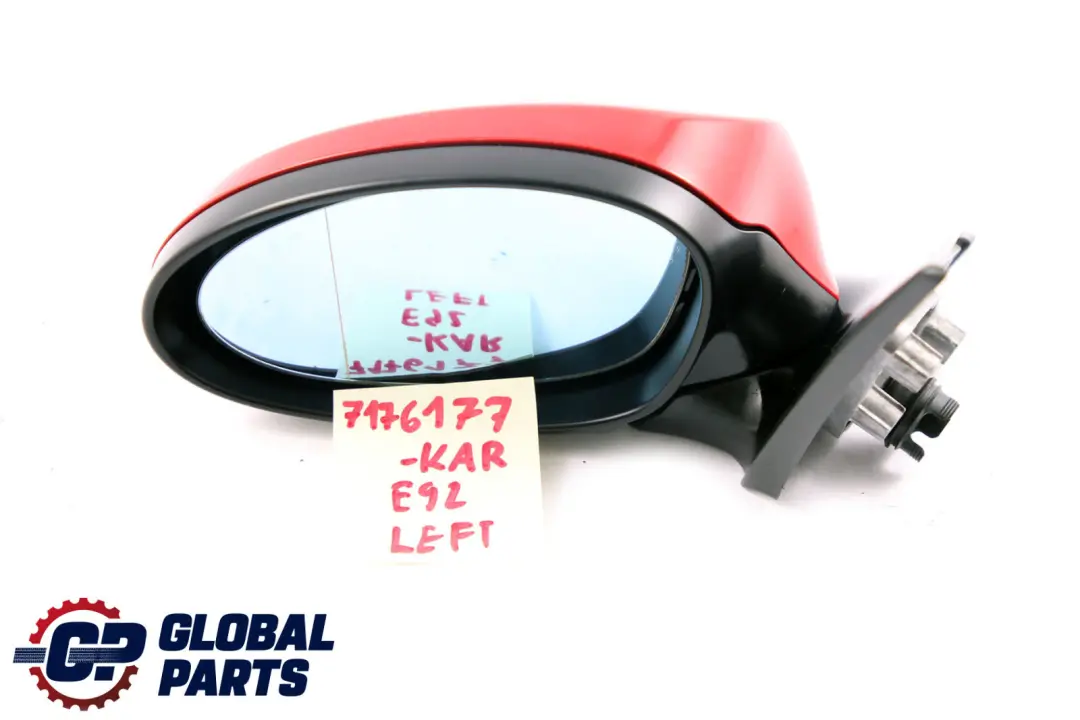 BMW 3 Series E92 E93 Power Fold Left Wing Mirror N/S Karmesinrot Crimson Red