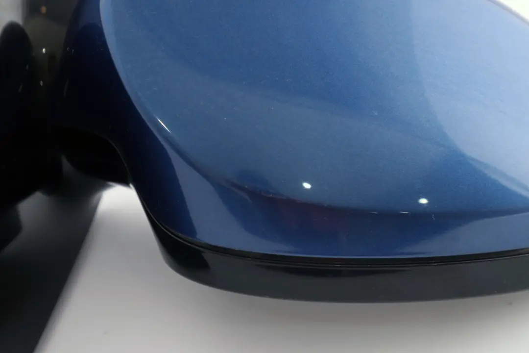 BMW 3 Series E92 High Gloss Power Fold Auto Dip Right Mirror O/S Montego Blue