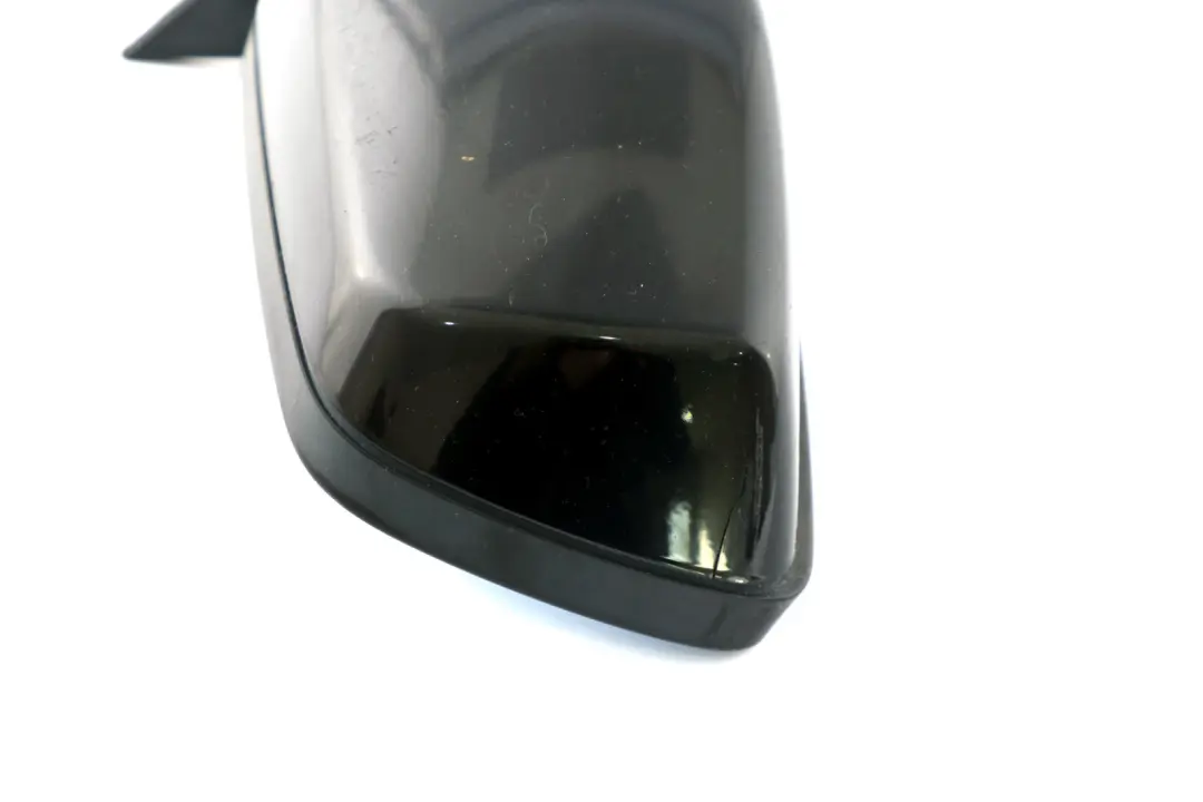 BMW 5 Series E60 E61 Heated Right Wing Mirror O/S Black Sapphire Metallic 475