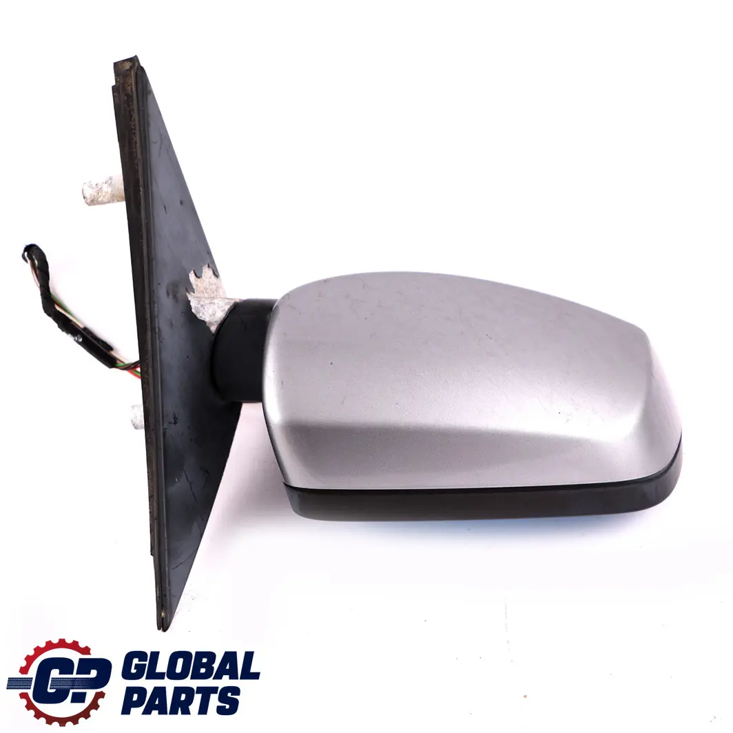 BMW 5 Series 1 E60 E61 Heated Right Wing Mirror O/S Silbergrau Silver Grey A08