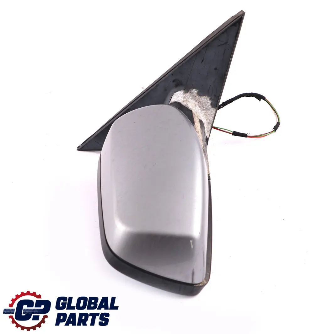 BMW 5 Series 1 E60 E61 Heated Right Wing Mirror O/S Silbergrau Silver Grey A08