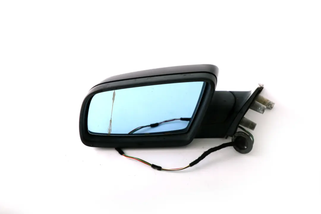 BMW 5 Series 1 E60 E61 Heated Left Wing Mirror N/S Black Sapphire Metallic 475