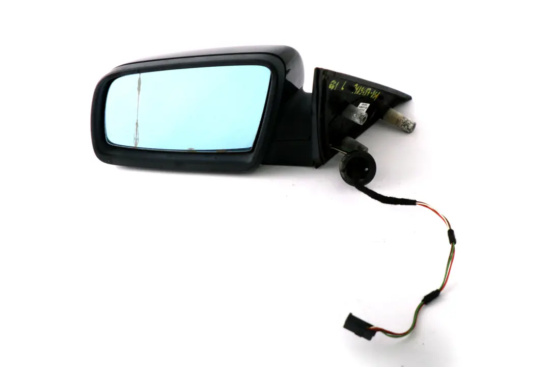 BMW 5 Series 1 E60 E61 Heated Left Wing Mirror N/S Black Sapphire Metallic 475