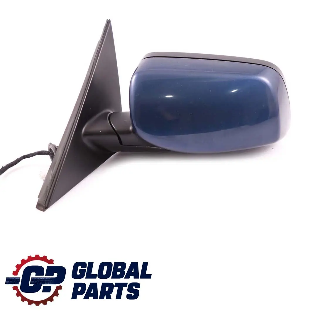 BMW 5 Series E60 E61 Heated Left Wing Mirror N/S Mysticblau Blue Metallic - A07