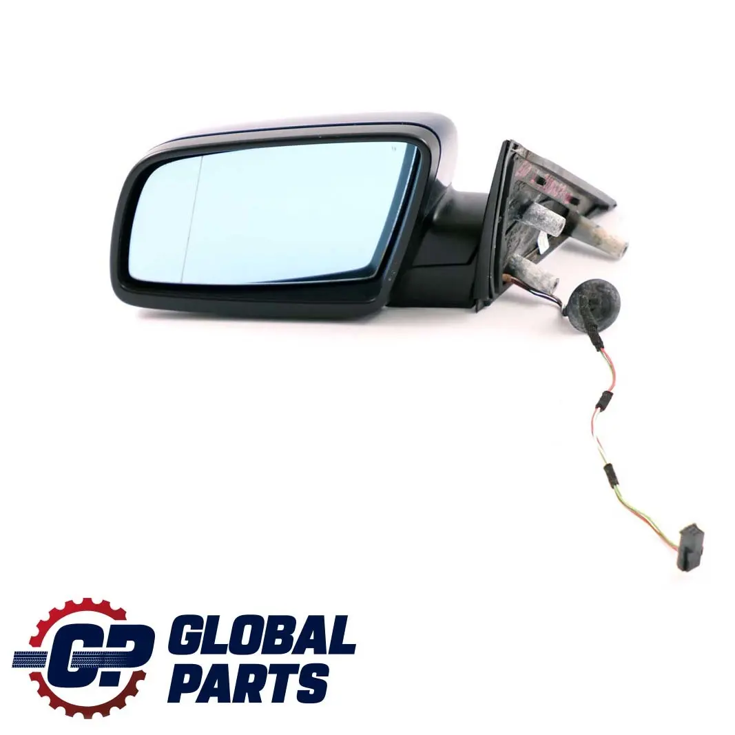 BMW 5 Series E60 E61 Heated Left Wing Mirror N/S Mysticblau Blue Metallic - A07