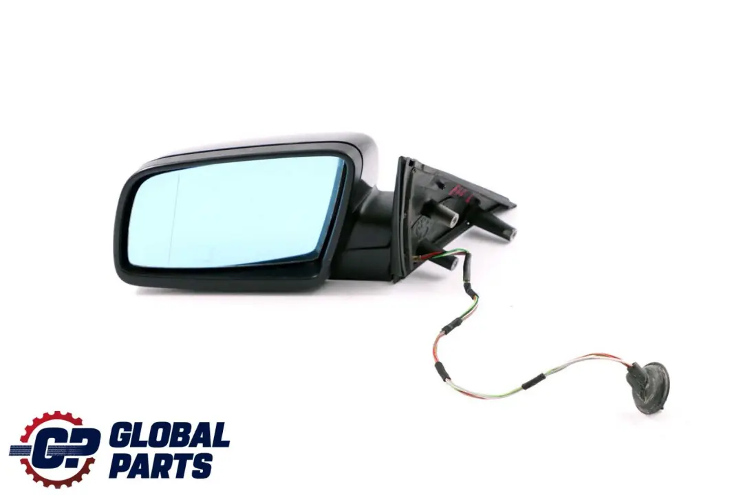 BMW 5 Series E60 E61 Heated Left Wing Mirror N/S Black Sapphire