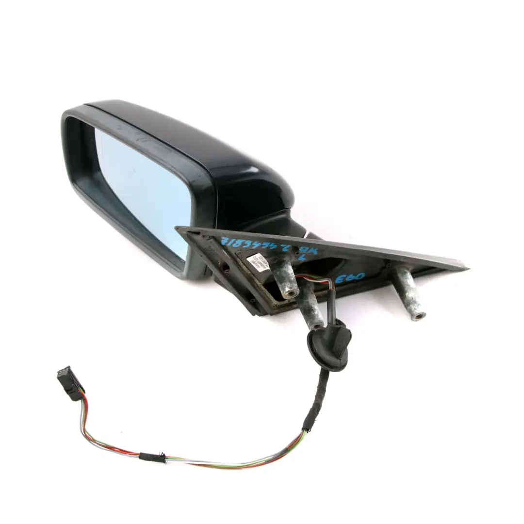 BMW 5 Series E60 E61 Heated Left Wing Mirror N/S Carbonschwarz Carbon Black 416