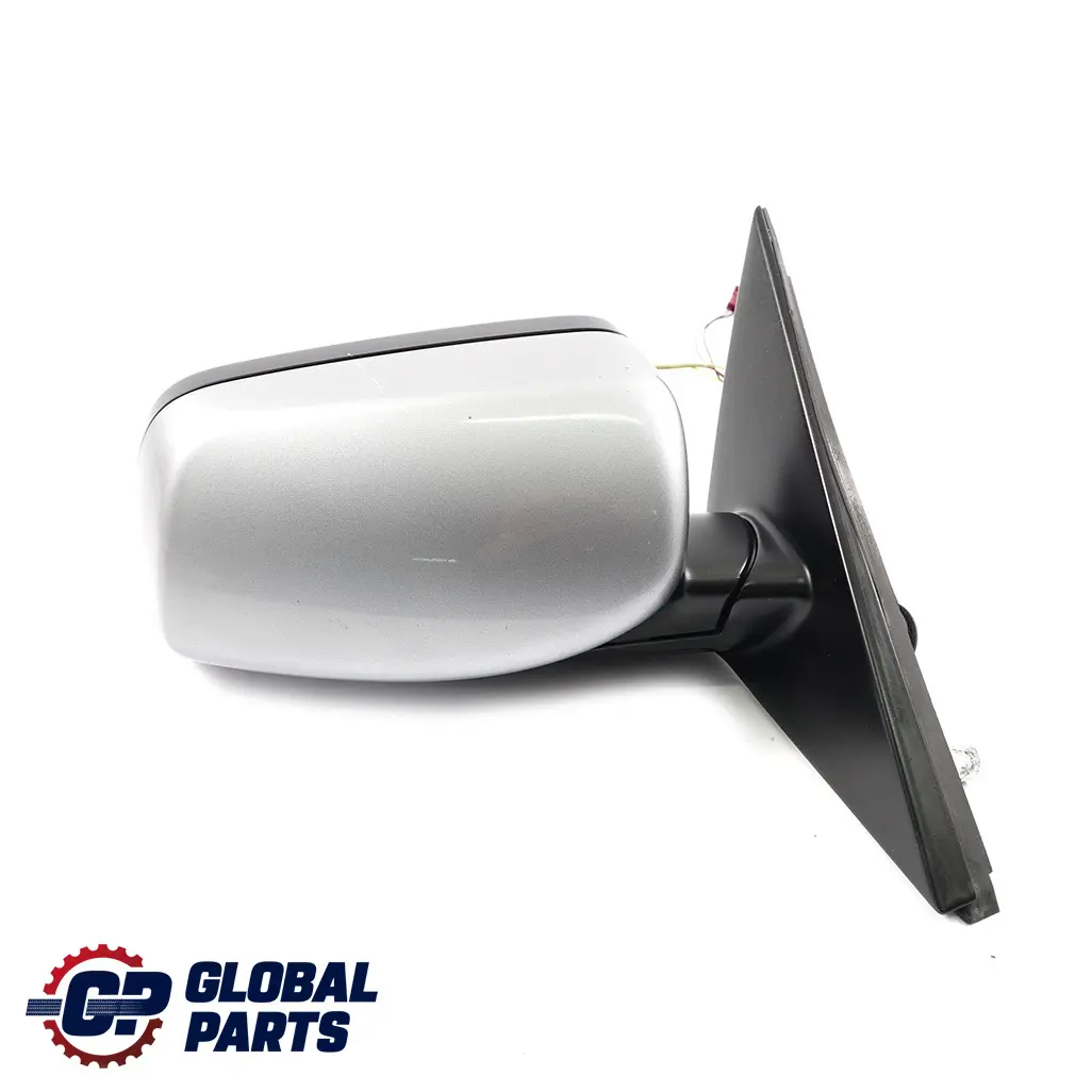 BMW 5 E60 E61 Auto Dip Power Fold Right Wing Mirror O/S Silbergrau Silver Grey