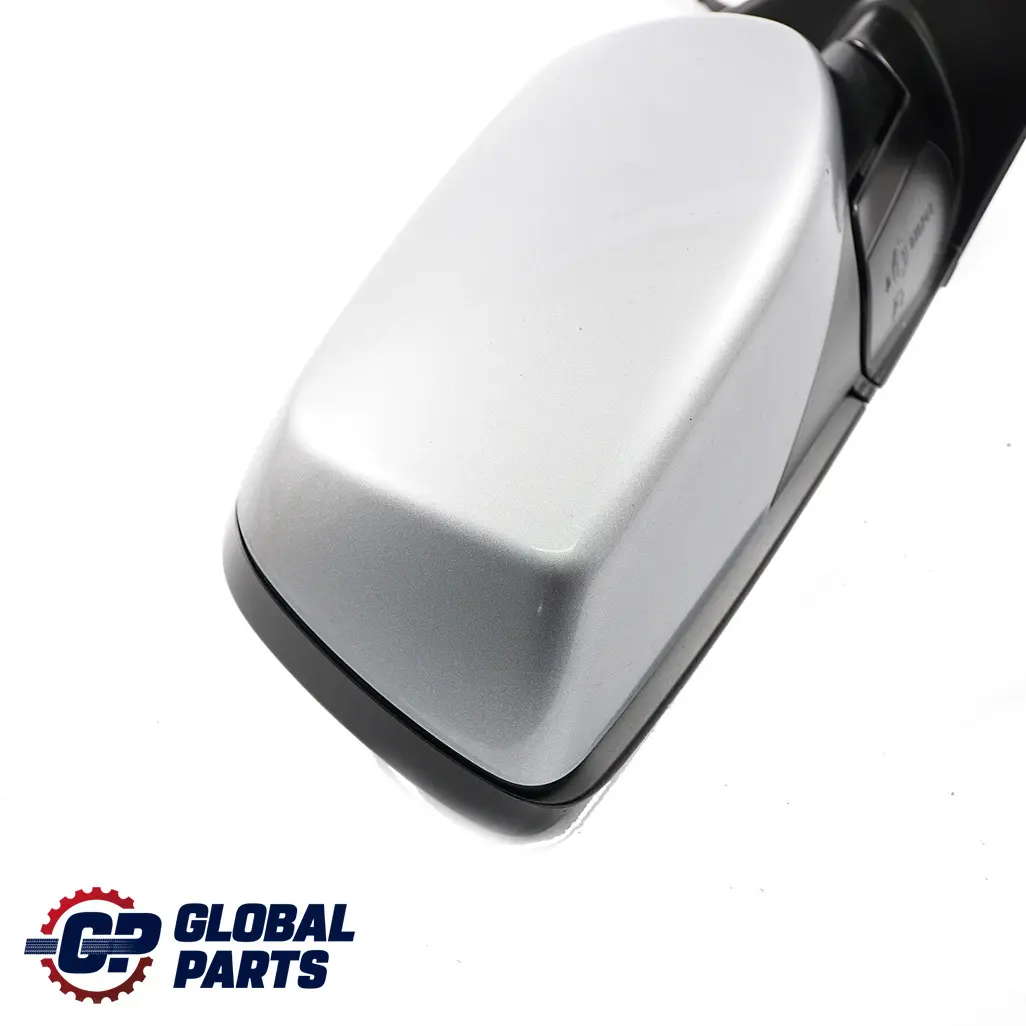 BMW 5 E60 E61 Auto Dip Power Fold Right Wing Mirror O/S Silbergrau Silver Grey