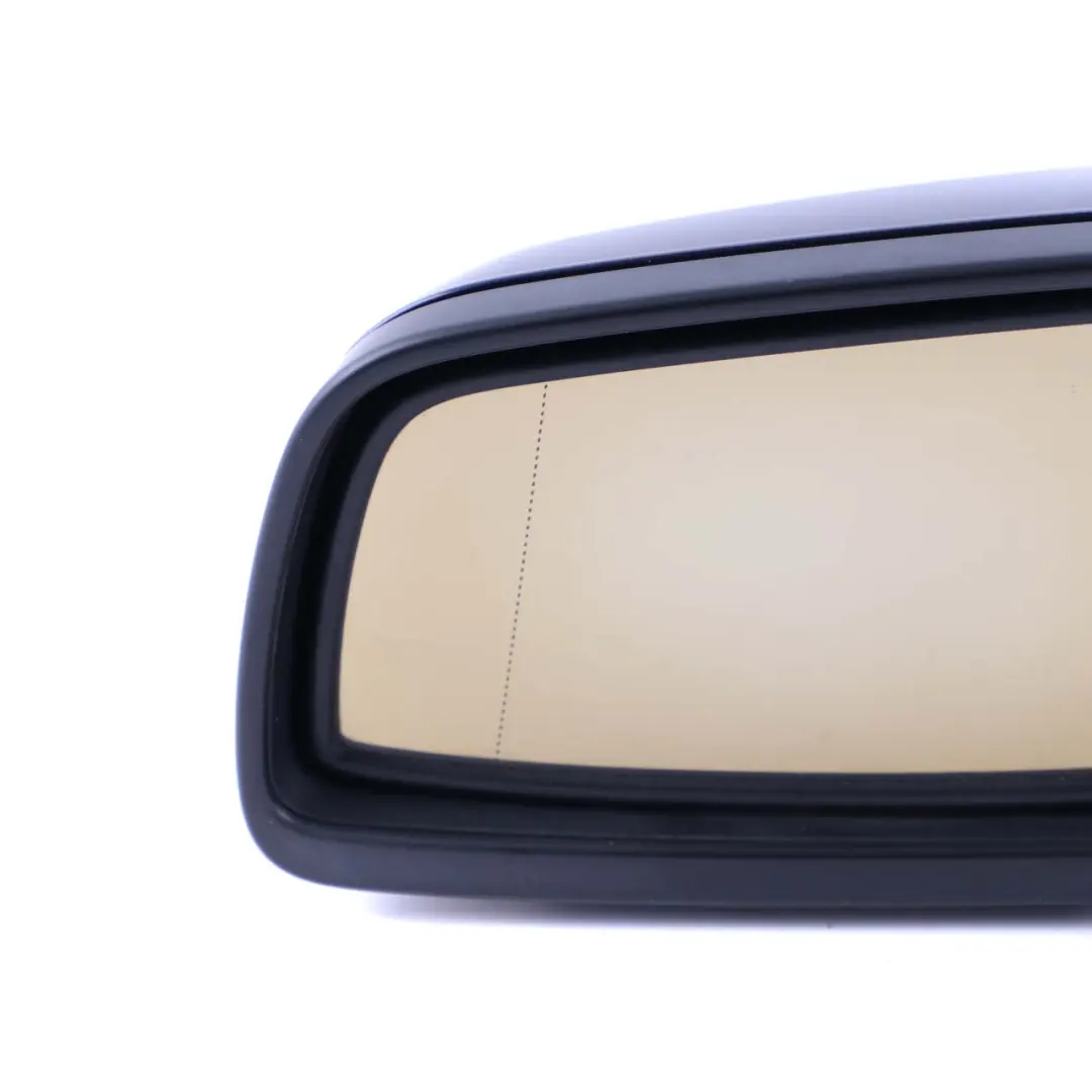 BMW 5 Series E60 E61 Auto Dip Left Wing Mirror N/S Obsidian Black Metallic 197