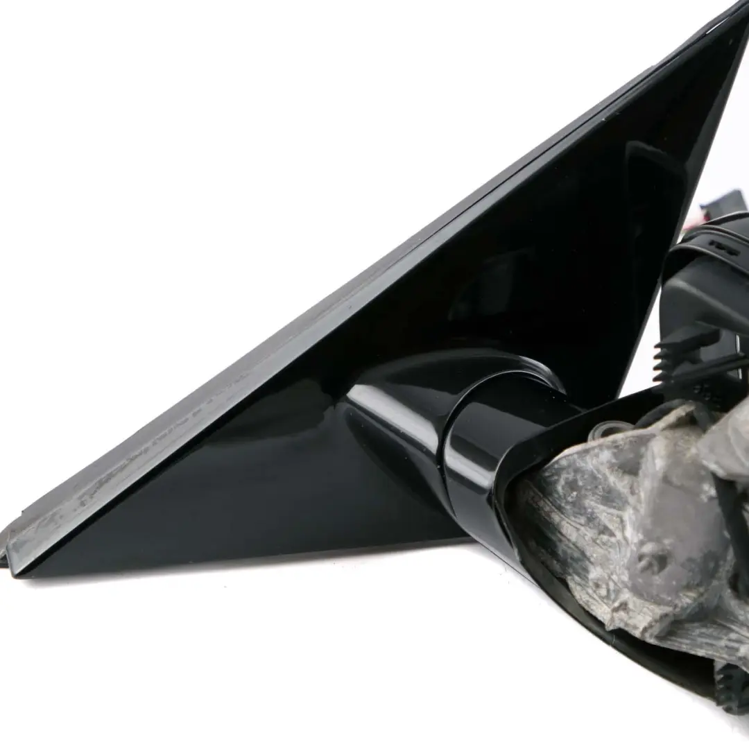 BMW 5 E60 E61 M Sport Heated Left Base Wing Mirror N/S High Gloss Glanzschwarz