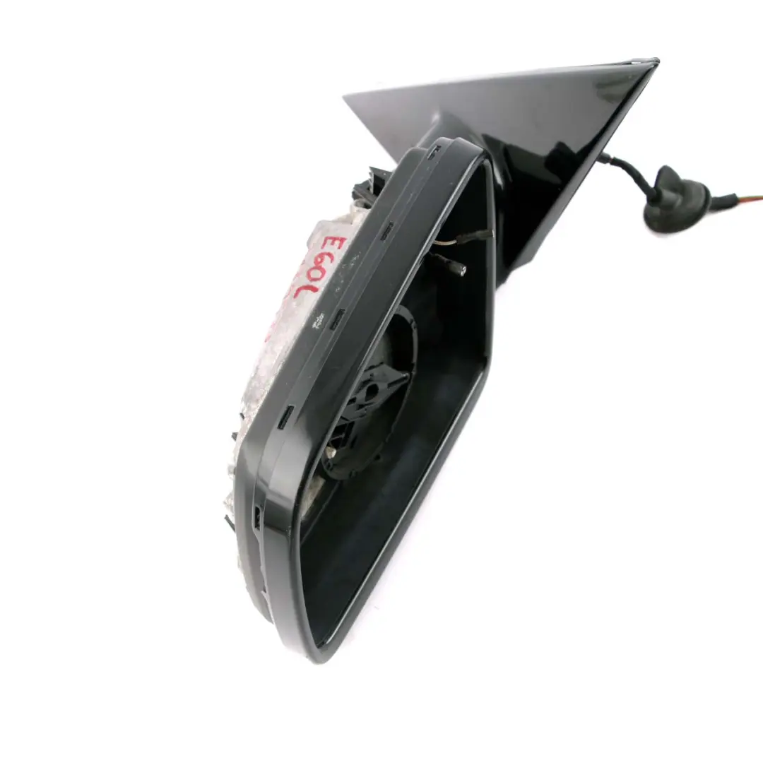 BMW 5 E60 E61 M Sport Heated Left Base Wing Mirror N/S High Gloss Glanzschwarz