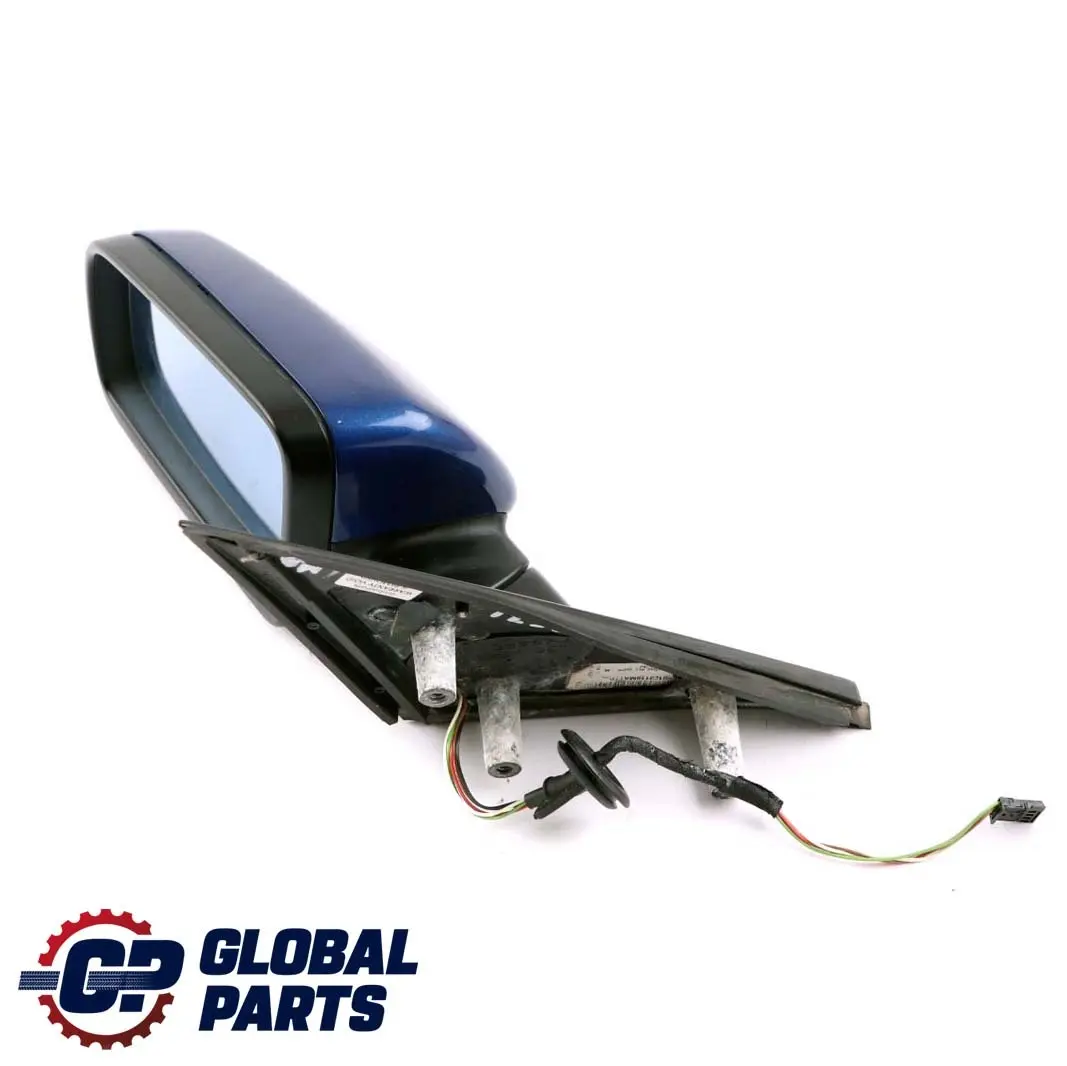 BMW 5 Series E60 E61 LCI Heated Left Wing Mirror N/S Le Mans Blau Blue 381