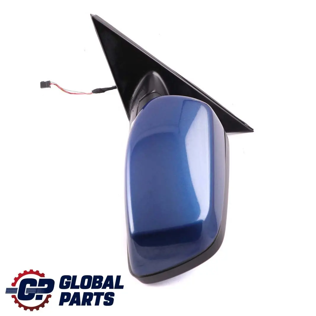 BMW 5 Series E60 E61 LCI Heated Left Wing Mirror N/S Le Mans Blau Blue 381