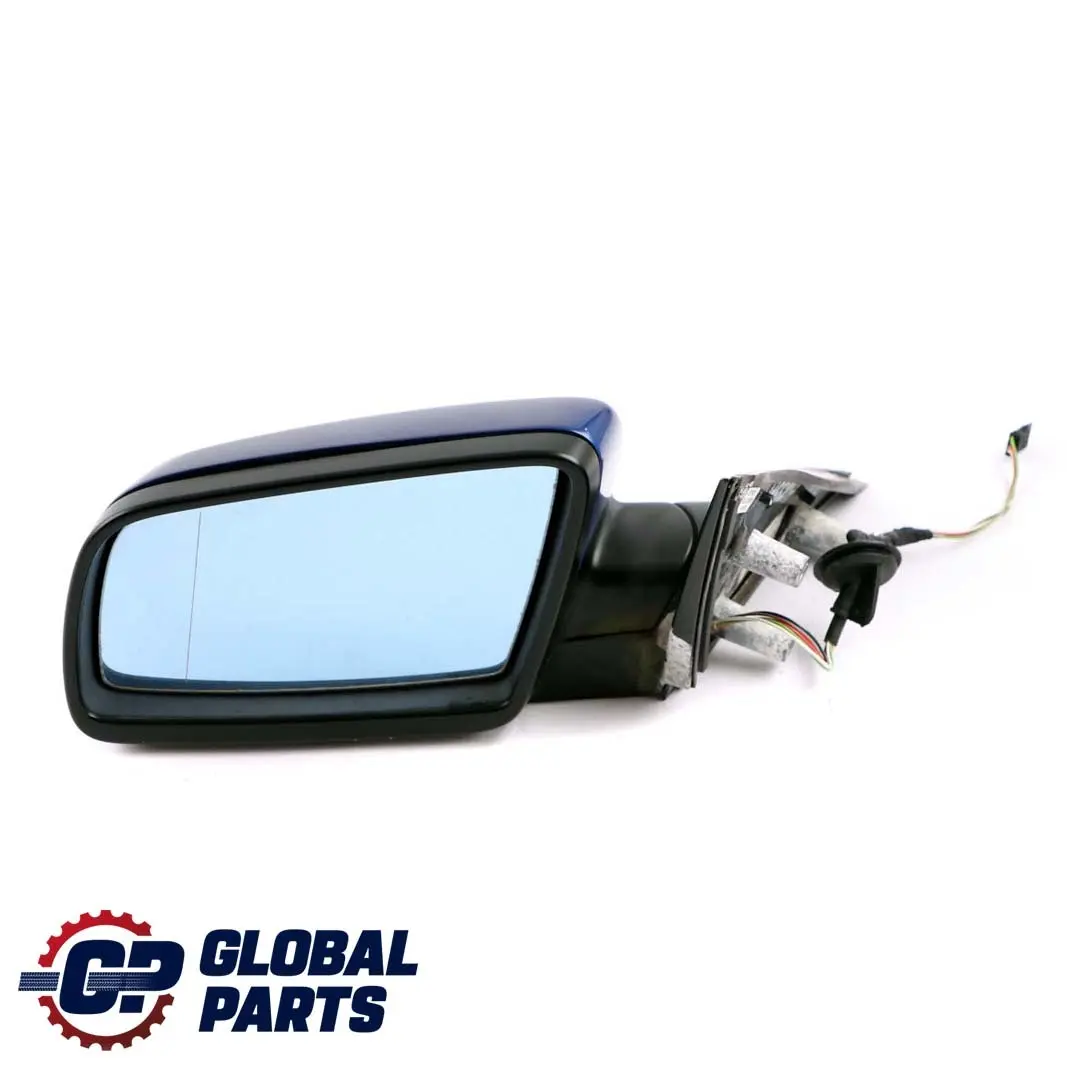 BMW 5 Series E60 E61 LCI Heated Left Wing Mirror N/S Le Mans Blau Blue 381