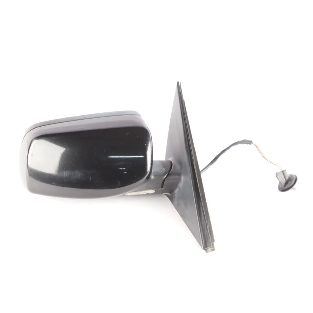 Wing Mirror BMW E60 E61 LCI Heated Right Door O/S Black Sapphire Metallic 475