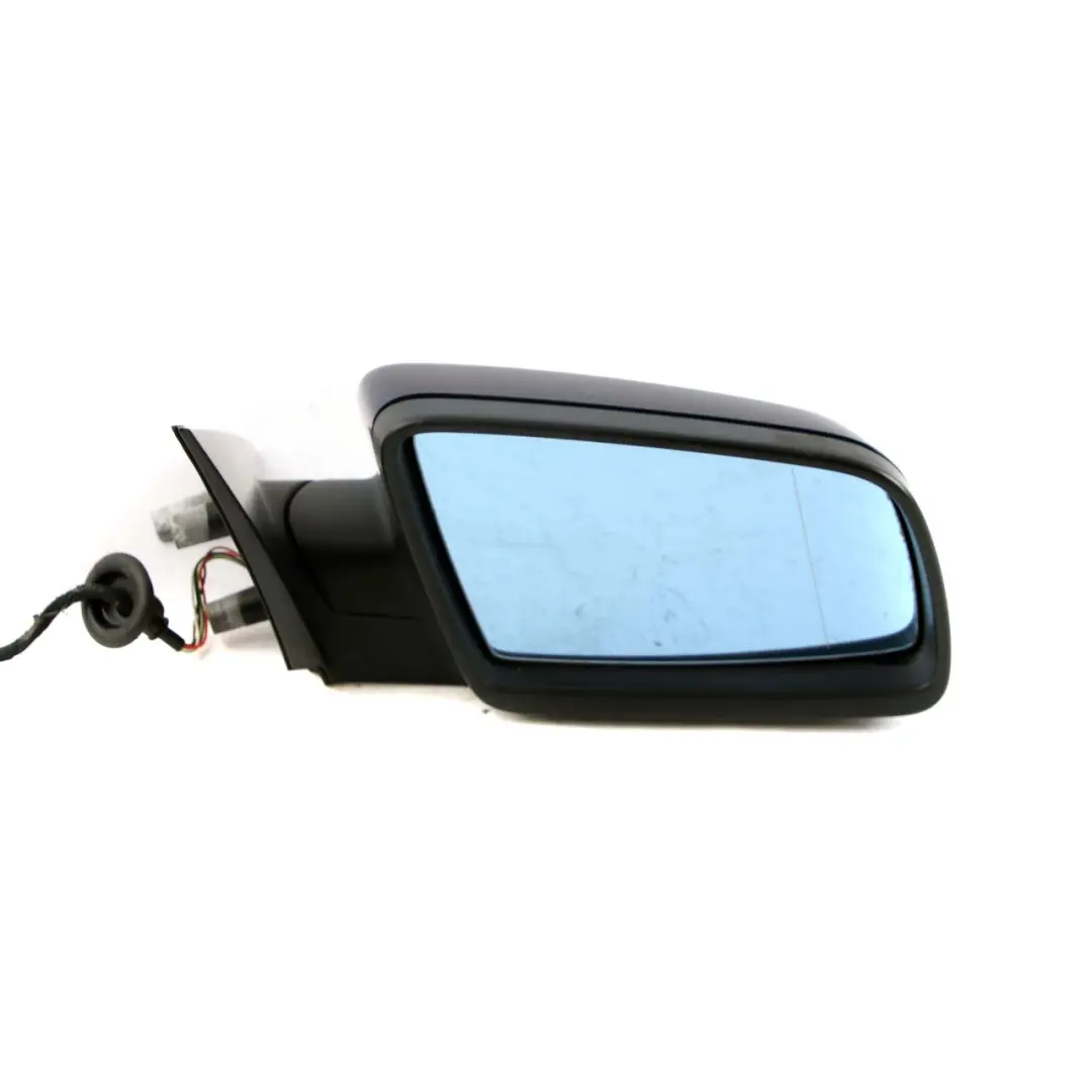 BMW 5 Series 1 E60 E61 LCI Heated Right Wing Mirror O/S Tiefseeblau Blue A76