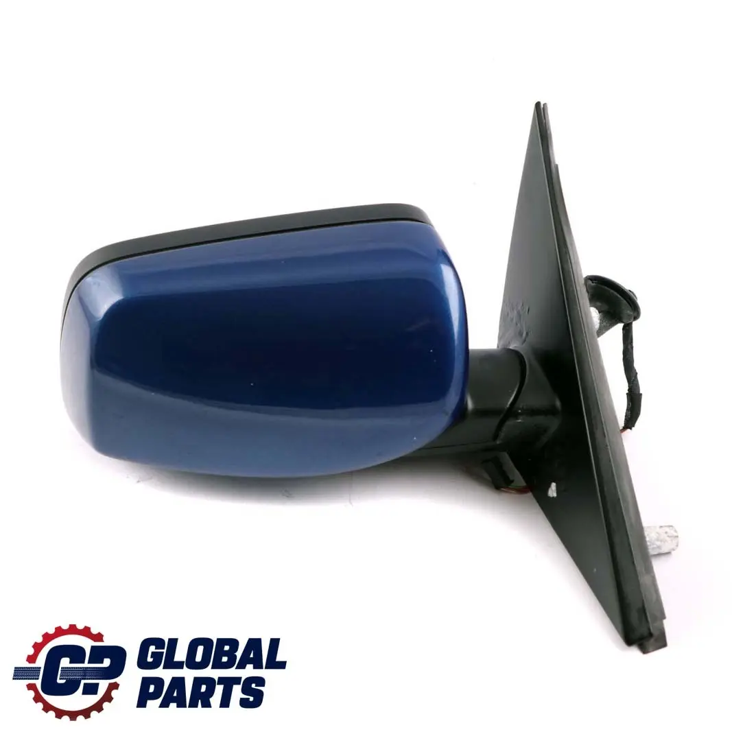 BMW 5 Series E60 E61 LCI Heated Right Wing Mirror O/S Le Mans Blau Blue 381