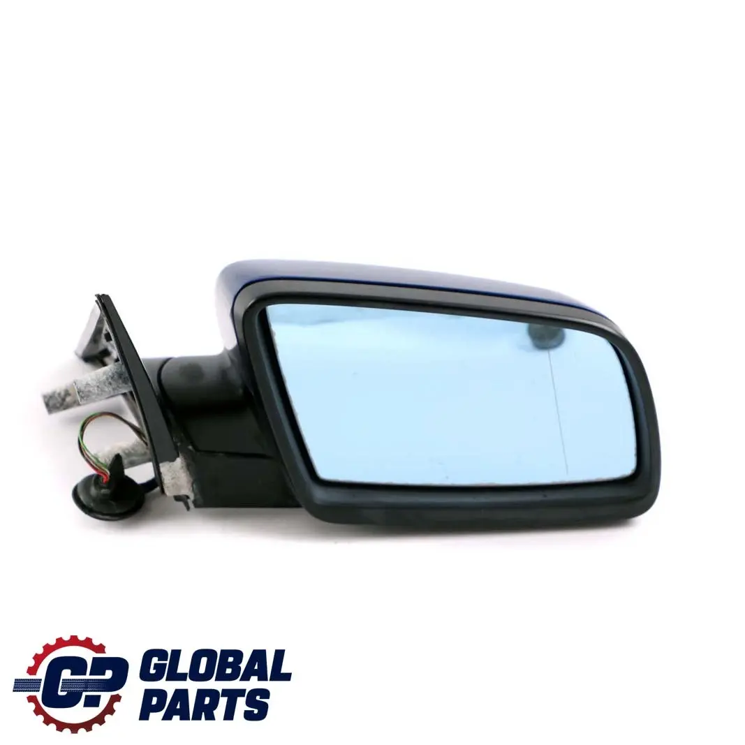 BMW 5 Series E60 E61 LCI Heated Right Wing Mirror O/S Le Mans Blau Blue 381