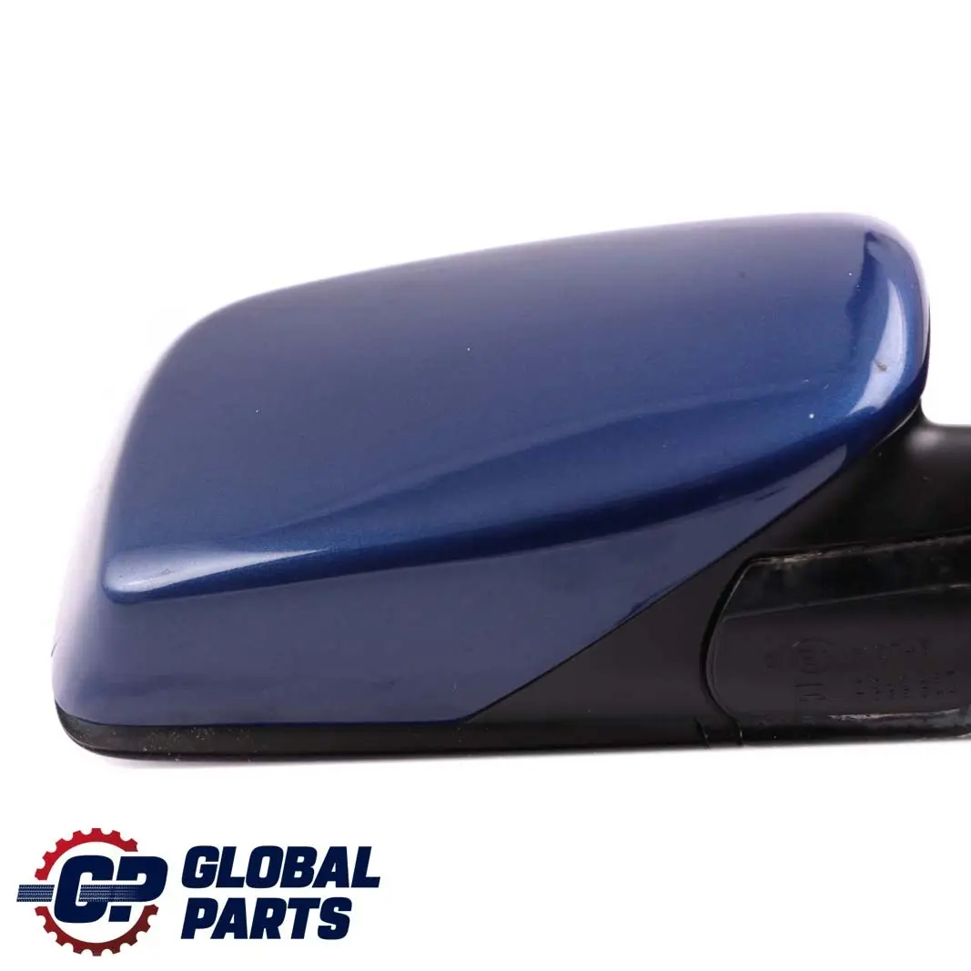 BMW 5 Series E60 E61 LCI Heated Right Wing Mirror O/S Le Mans Blau Blue 381