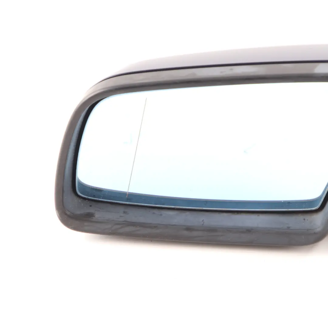 BMW E60 E61 LCI Heated Left Wing Mirror N/S Tiefseeblau Blue A76