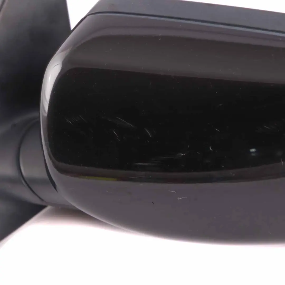 Wing Mirror BMW E60 E61 LCI Heated Left Door Passenger N/S Schwarz 2 Black