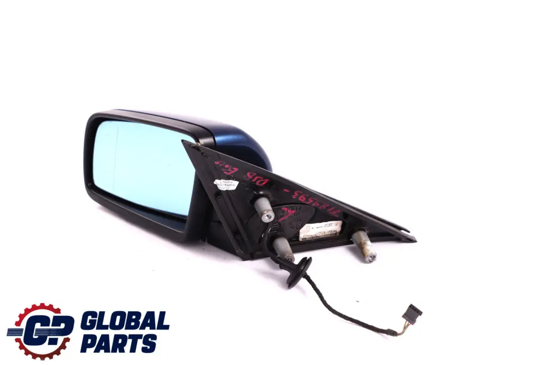 BMW 5 Series E60 E61 LCI Heated Left Wing Mirror N/S Memory Tiefseeblau Blue