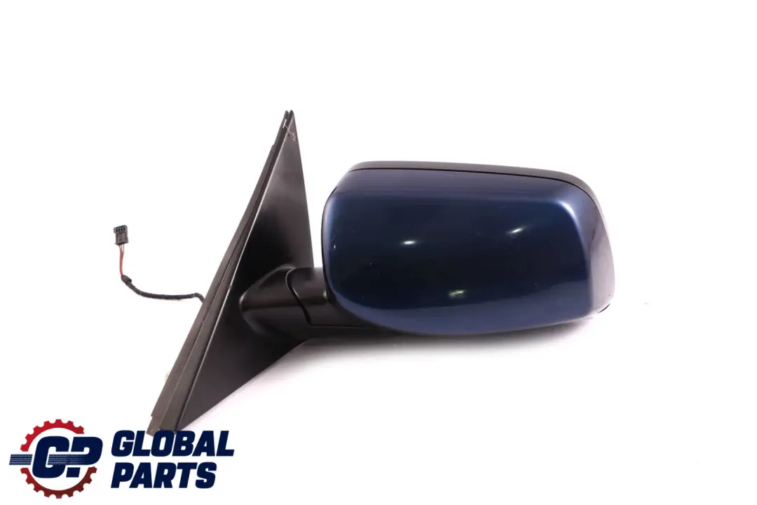 BMW 5 Series E60 E61 LCI Heated Left Wing Mirror N/S Memory Tiefseeblau Blue