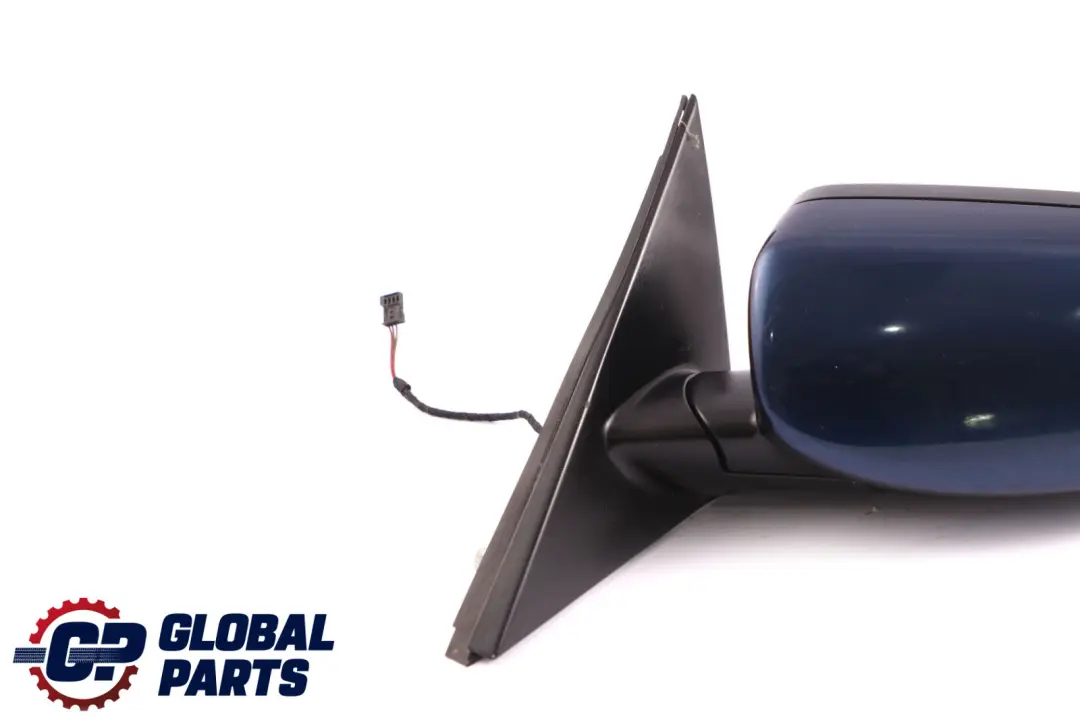 BMW 5 Series E60 E61 LCI Heated Left Wing Mirror N/S Memory Tiefseeblau Blue