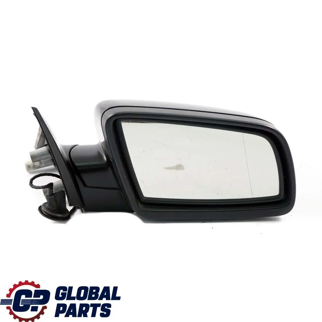 BMW 5 E60 E61 Auto Dip Power Fold Right Wing Mirror O/S Black Sapphire Metallic