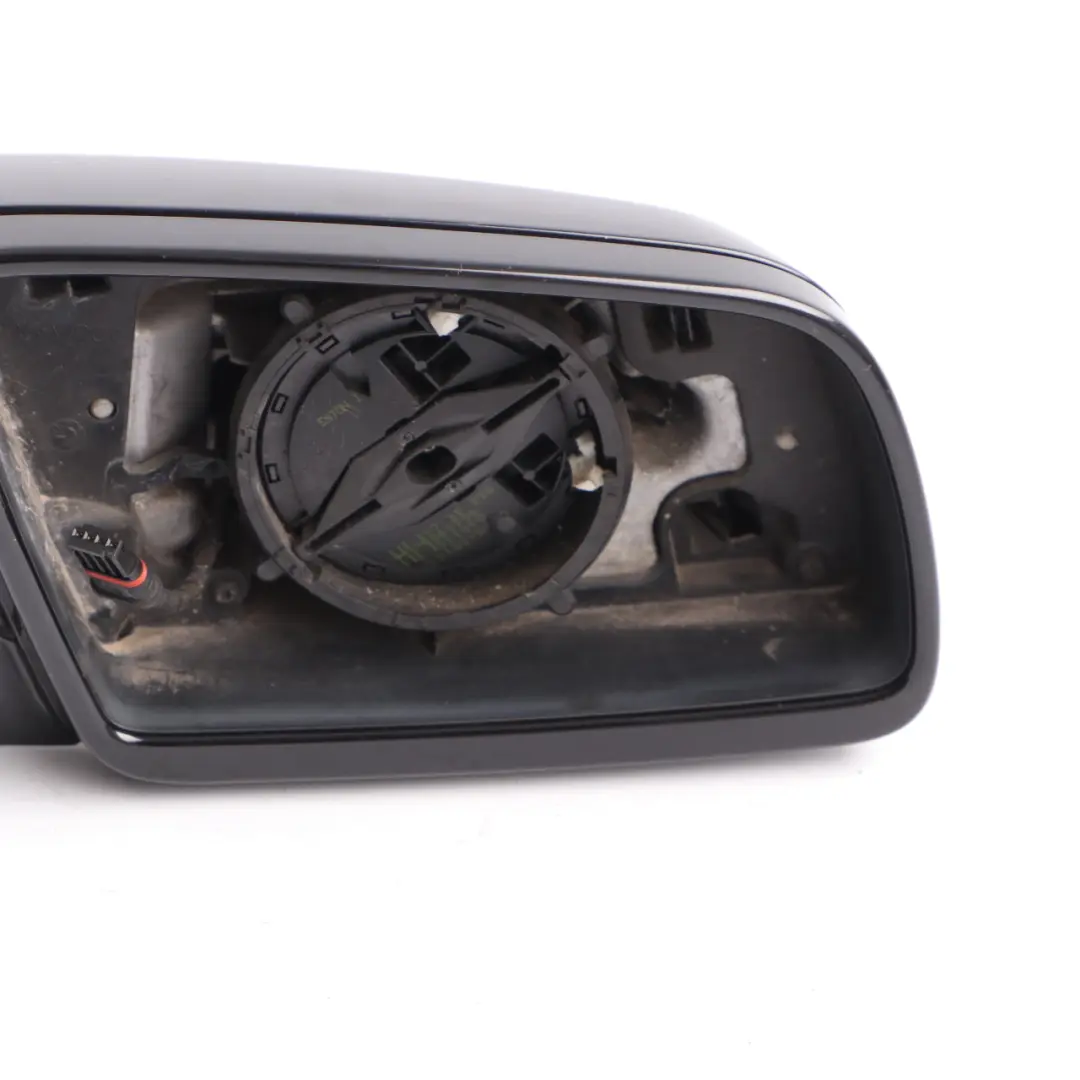 Wing Mirror BMW E60 E61 Auto Dip Heated Right O/S Carbon Black Metallic - 416