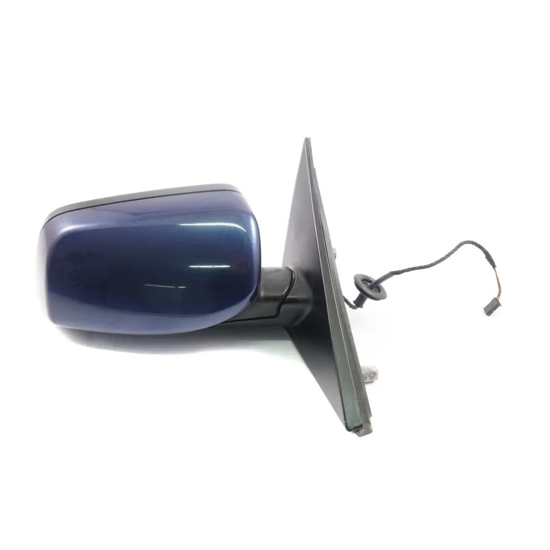 BMW E60 E61 Auto Dip Power Fold Right Wing Mirror O/S Tiefseeblau Deep Sea Blue