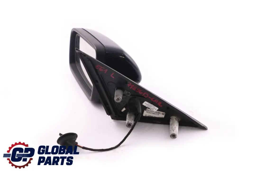 BMW 5 Series E60 E61 LCI Auto Dip Left Wing Mirror N/S Carbonschwarz Black 416