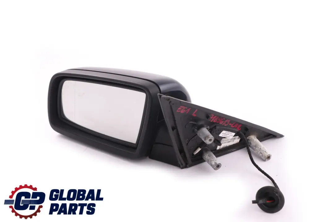 BMW 5 Series E60 E61 LCI Auto Dip Left Wing Mirror N/S Carbonschwarz Black 416