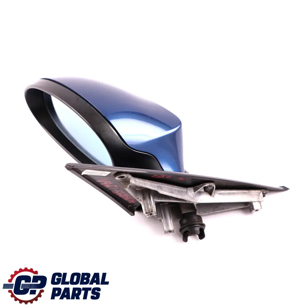 BMW 1 Series E87 Heated Left Wing Mirror N/S Shadow Line Le Mans Blau Blue 381