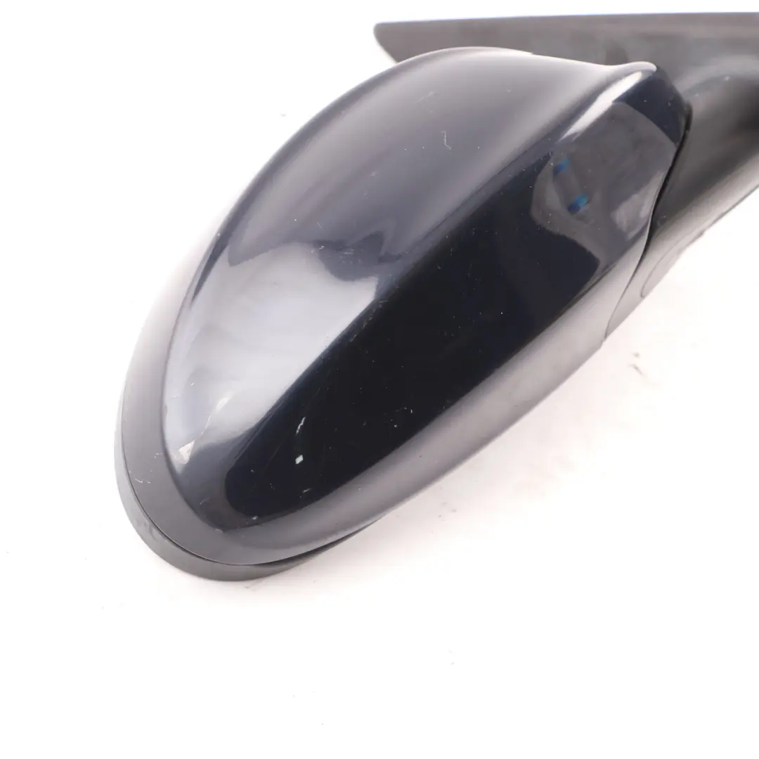 BMW E90 E91 Power Fold Heated Wing Mirror Right O/S Monacoblau Blue A35