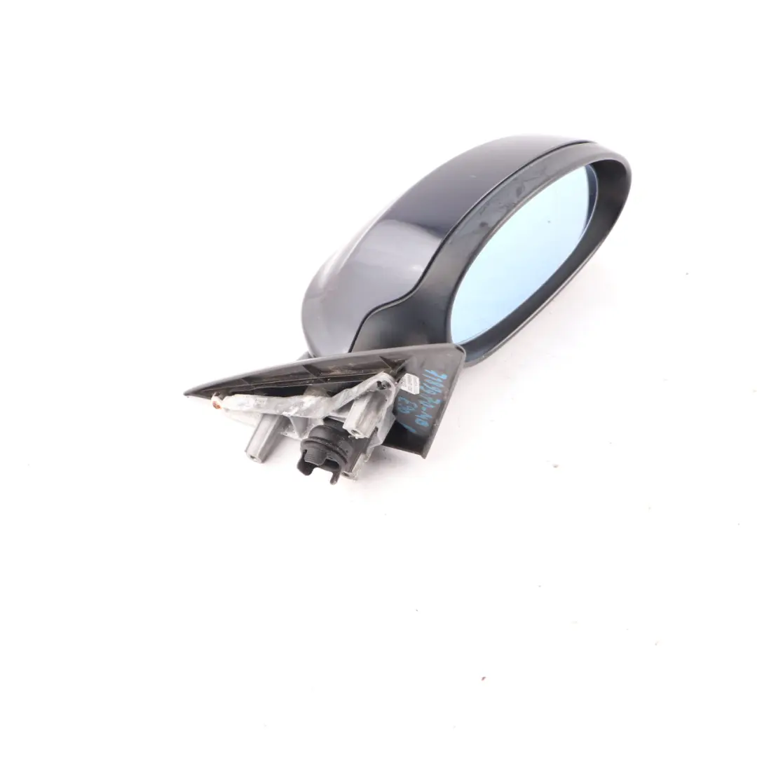 BMW E90 E91 Power Fold Heated Wing Mirror Right O/S Monacoblau Blue A35