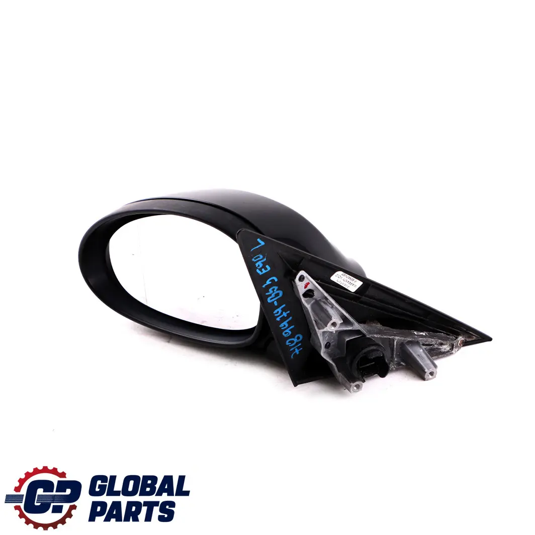 BMW 3 Series 3 E90 E91 Power Fold Auto Dip Left Wing Mirror N/S Black Sapphire