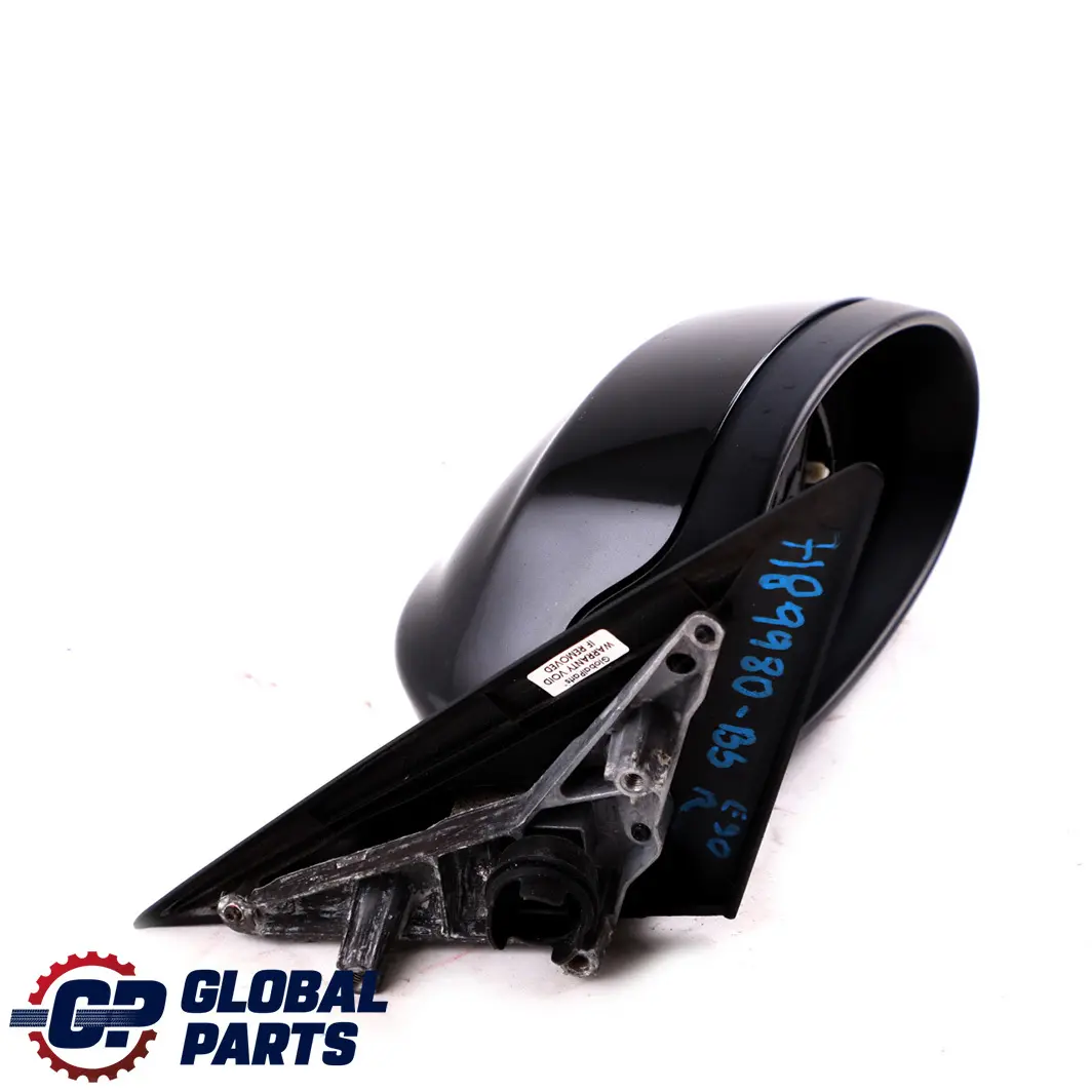 BMW 3 Series 1 E90 E91 Right Wing Mirror O/S Black Sapphire Metallic - 475