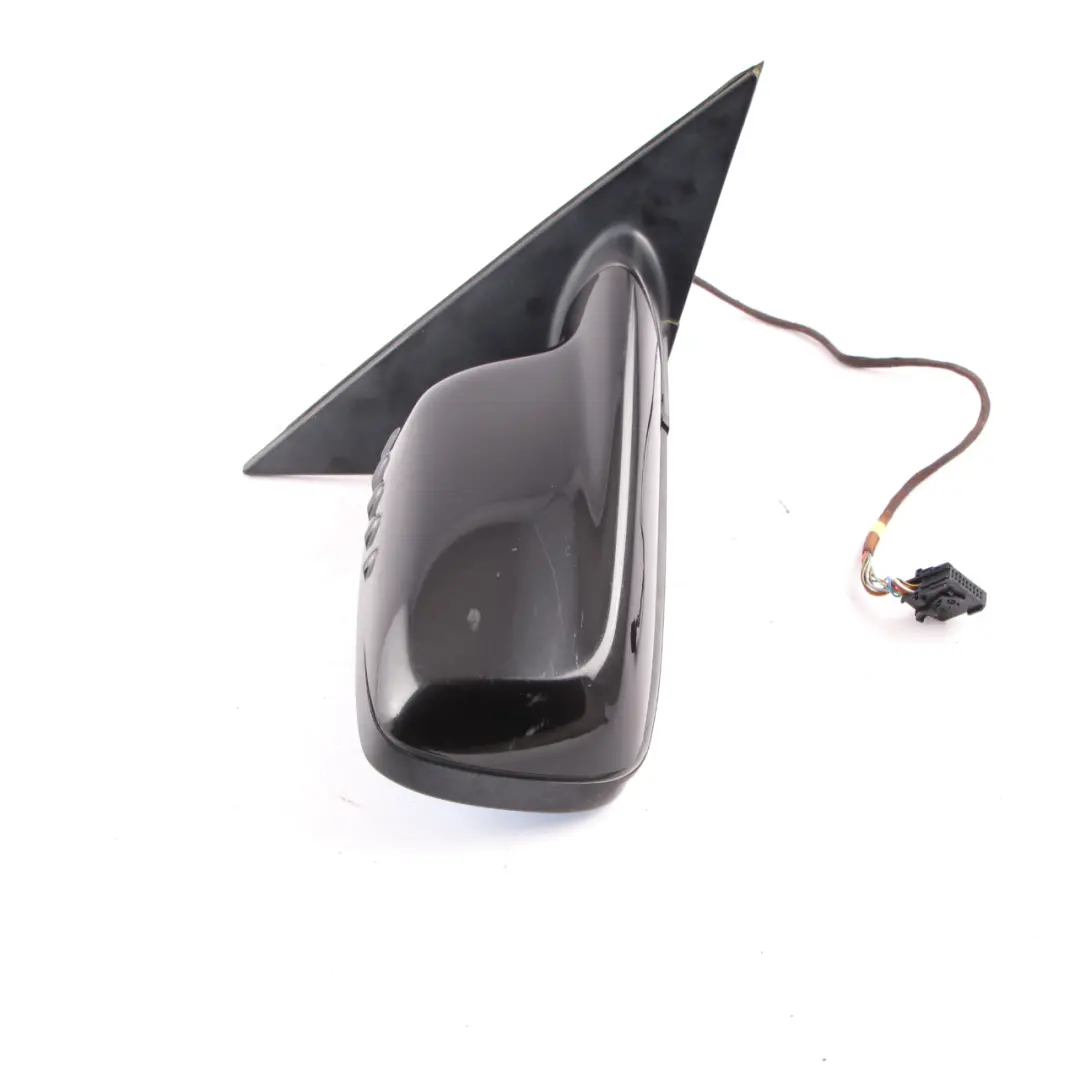 Wing Mirror BMW E65 E66 Heated Right Door O/S Black Sapphire Metallic 475