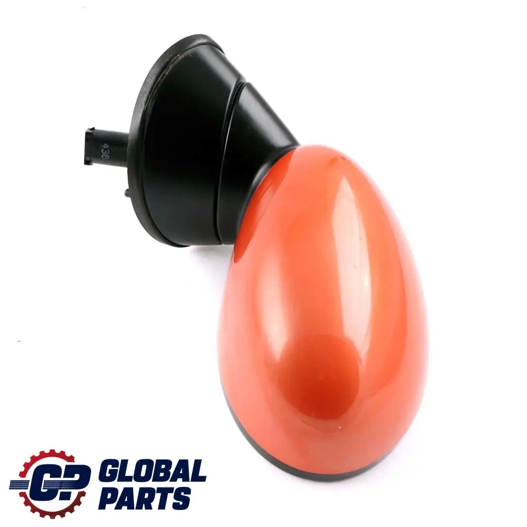 Mini Cooper R50 R53 Left Door Wing Mirror N/S 3-Pin Hot Orange Metallic A26