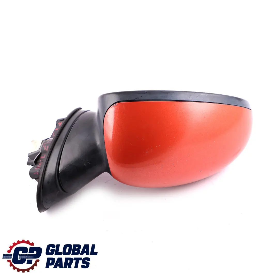 Mini Cooper R50 R53 1 Left Door Wing Mirror N/S 3 Pin Hot Orange Metallic A26