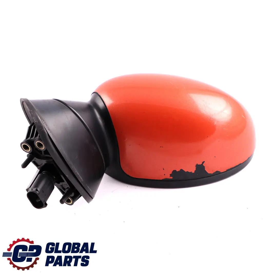 Mini Cooper R50 R53 1 Left Door Wing Mirror N/S 3 Pin Hot Orange Metallic A26