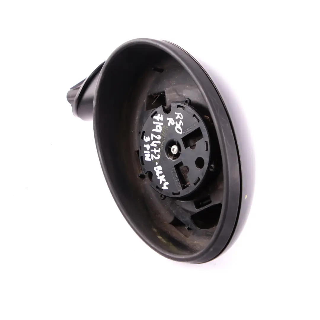 Mini Cooper One 4 R50 R53 Outside Right O/S Door Wing Mirror Black 3 Pin