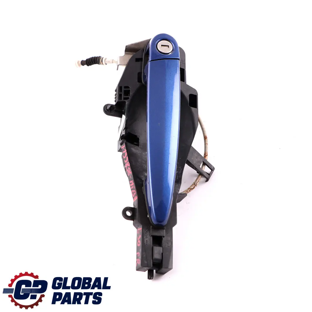 BMW 3 E90 1 Front Grab Outside Door Handle Right O/S Montegoblau Blue A51