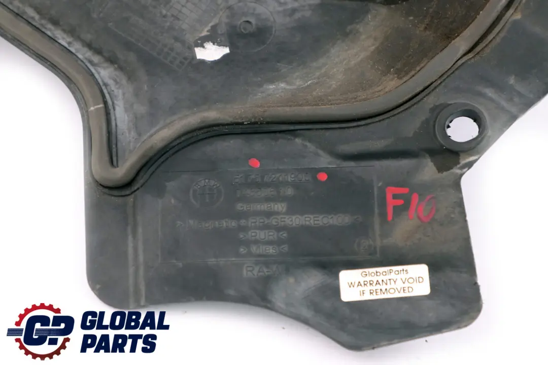 BMW 5 Series F10 F11 Sound Insulation Bulk Lower Section Right O/S 7211900