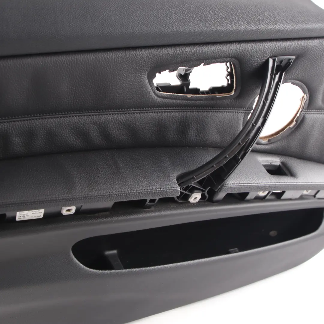 BMW E90 E91 Black Door Card Trim Panel Front Left Passenger Side N/S