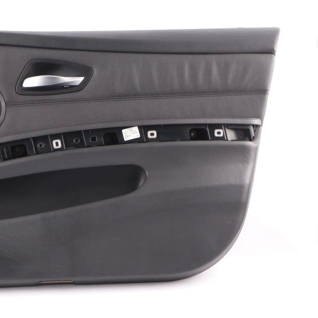 BMW E90 E91 Front Right O/S Door Card Lateral Lining Black Leather