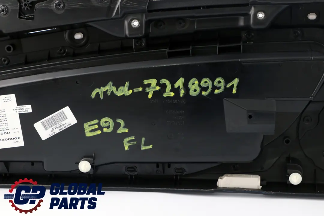BMW 3 Series E92 E93 Front Left N/S Door Card Lining Leather Black Trim Panel