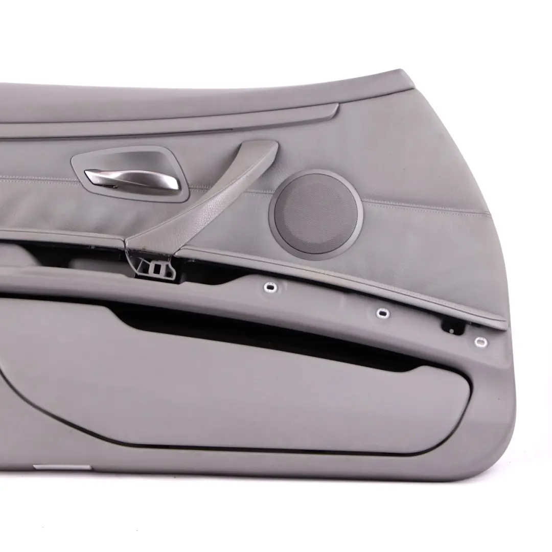 BMW 3 E92 E93 1 Front Left N/S Door Card Cover Trim Panel Lining Grey Leather